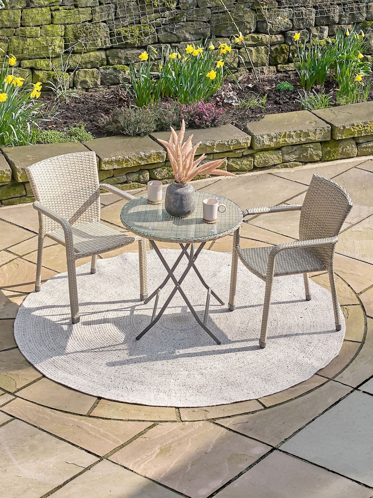 Pacific Grey Outdoor Stackable Bistro Set - Image 2 of 6