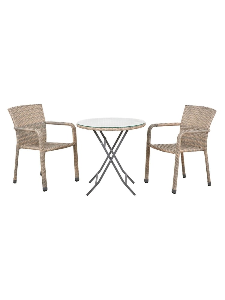 Pacific Grey Outdoor Stackable Bistro Set - Image 6 of 6