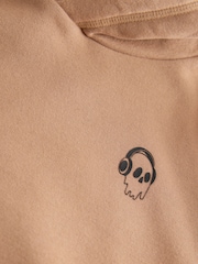 Tan Brown Skull Sign Off Hoodie (3-16yrs) - Image 3 of 4