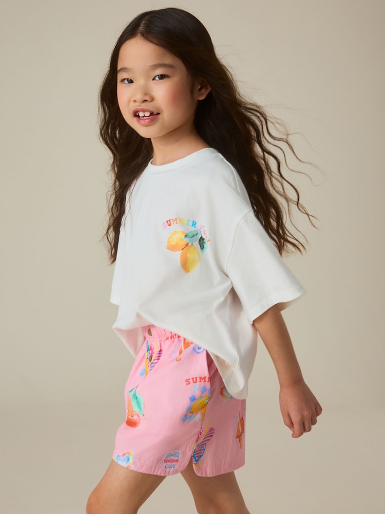 Little Bird by Jools Oliver Summer Rainbow Cotton Boxy T-Shirt and Shorts Set - Image 1 of 13 Little Bird by Jools Oliver Summer Rainbow Cotton Boxy T-Shirt and Shorts Set - Image 1 of 13