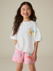 Little Bird by Jools Oliver Summer Rainbow Cotton Boxy T-Shirt and Shorts Set - Image 3 of 13