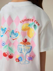 Little Bird by Jools Oliver Summer Rainbow Cotton Boxy T-Shirt and Shorts Set - Image 4 of 13