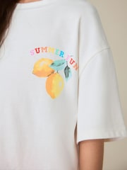 Little Bird by Jools Oliver Summer Rainbow Cotton Boxy T-Shirt and Shorts Set - Image 8 of 13