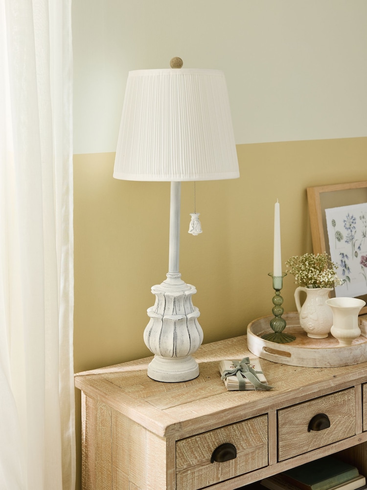 Shabby Chic by Rachel Ashwell® White Florence Table Lamp - Image 2 of 5