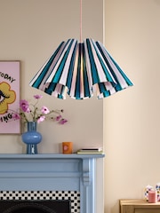 Eleanor Bowmer Pink/Blue Striped Wavy Easyfit Shade - Image 2 of 5