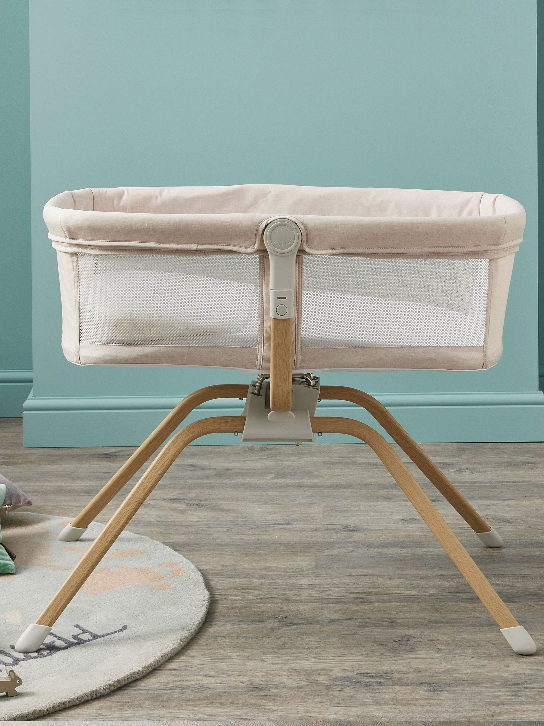 Babymore Unisex Infant Cream Air Motion Gliding Crib - Image 1