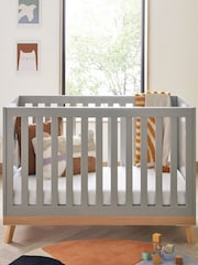 Babymore Grey Mona Mini Cot Bed - Image 2 of 4