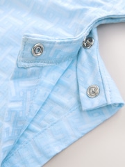 Baker by Ted Baker Blue Grandad Collar Romper - Image 6 of 6