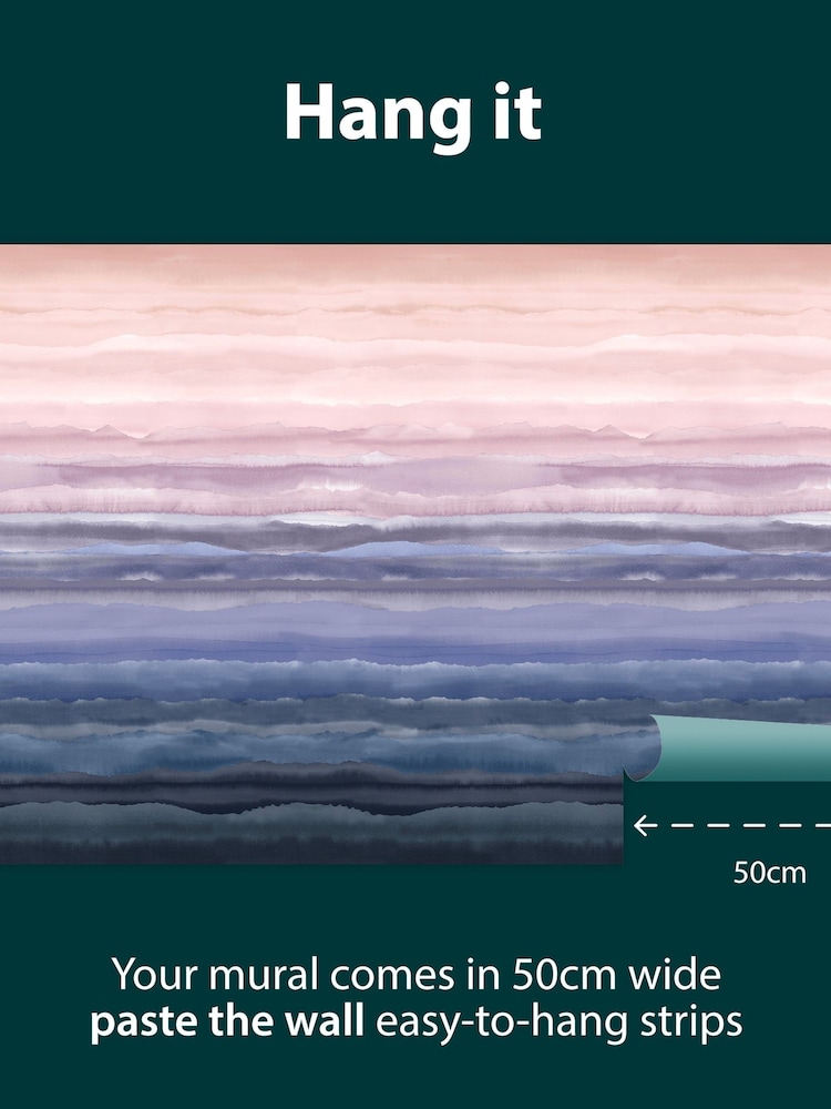 Clarissa Hulse Rose Quartz Strata Fixed Size Mural 2.5m x 4m - Image 2 of 3