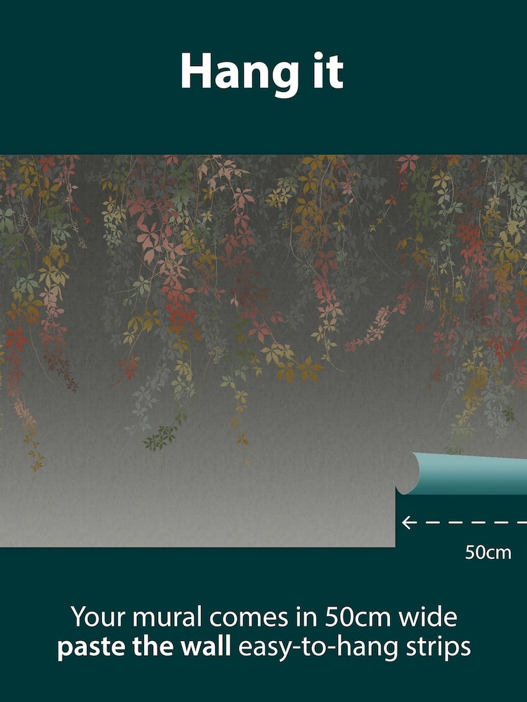 Clarissa Hulse Autumn Virginia Creeper Fixed Size Mural - Image 2 of 3 Clarissa Hulse Autumn Virginia Creeper Fixed Size Mural - Image 2 of 3