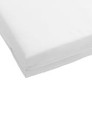 Babymore White Eva Cot Bed with Fibre Mattress - Image 5 of 6