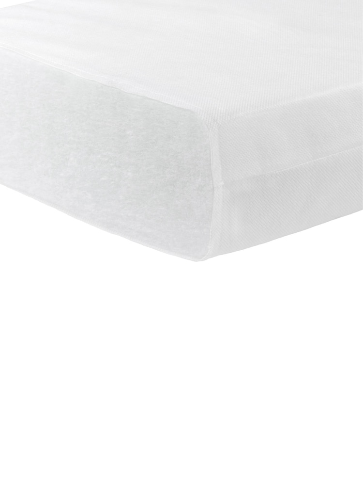 Babymore White Eva Cot Bed with Fibre Mattress - Image 6 of 6