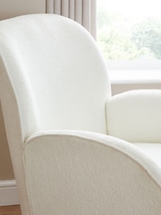Babymore Off White Boucle Freya Nursing Chair with Stool - Image 3 of 6