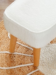 Babymore Off White Boucle Freya Nursing Chair with Stool - Image 4 of 6
