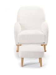 Babymore Off White Boucle Freya Nursing Chair with Stool - Image 5 of 6