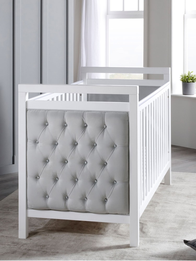 Babymore White Velvet Deluxe Cot Bed - Image 1 of 6