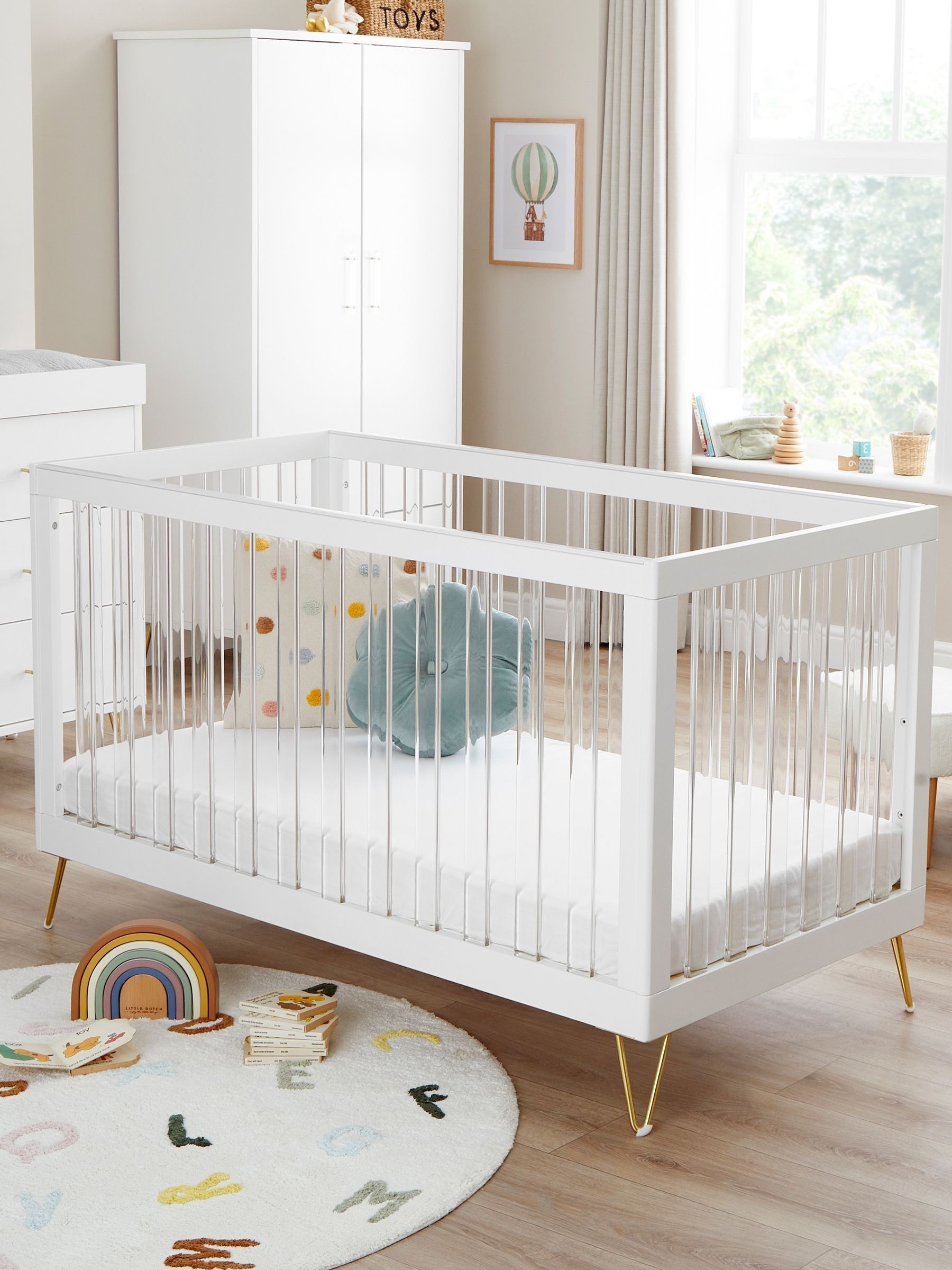 Kimi XL Acrylic Cot Bed - Image 3