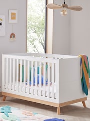 Babymore White Mona Cot Bed - Image 1 of 4