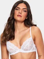 Ann Summers White Sexy Lace Non Padded Plunge Bra - Image 2 of 5