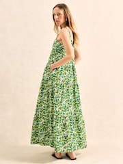 Ro&Zo Green Ditsy 100% Cotton Tiered Dress - Image 2 of 4