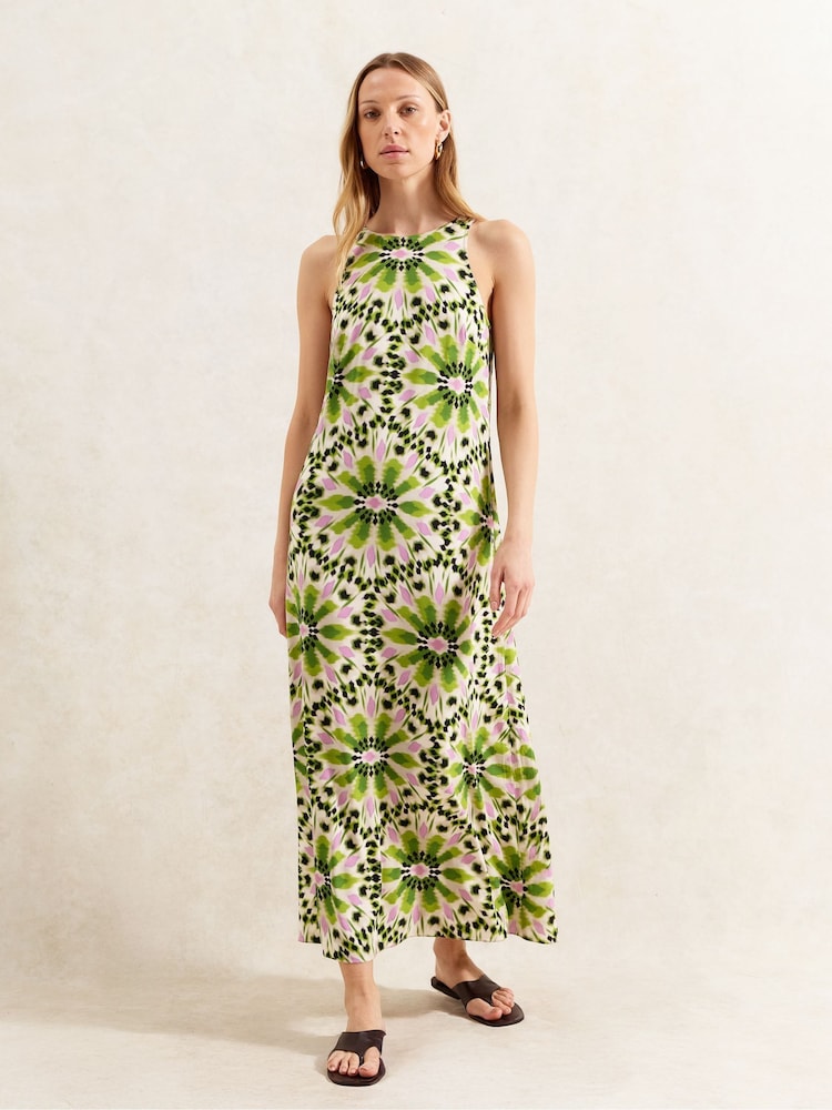 Ro&Zo Green Petite Mosaic Printed Dress - Image 1 of 3