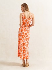 Ro&Zo Orange Poppy Scoop Neck Cami Dress - Image 3 of 5
