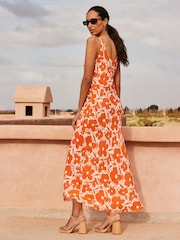Ro&Zo Orange Poppy Scoop Neck Cami Dress - Image 5 of 5