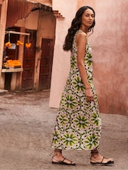 Ro&Zo Green Mosaic Printed Dress - Image 1 of 4