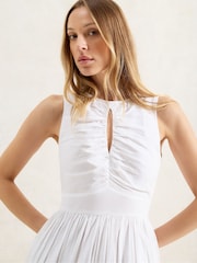 Ro&Zo White Petite Keyhole Front Midi Dress - Image 2 of 3