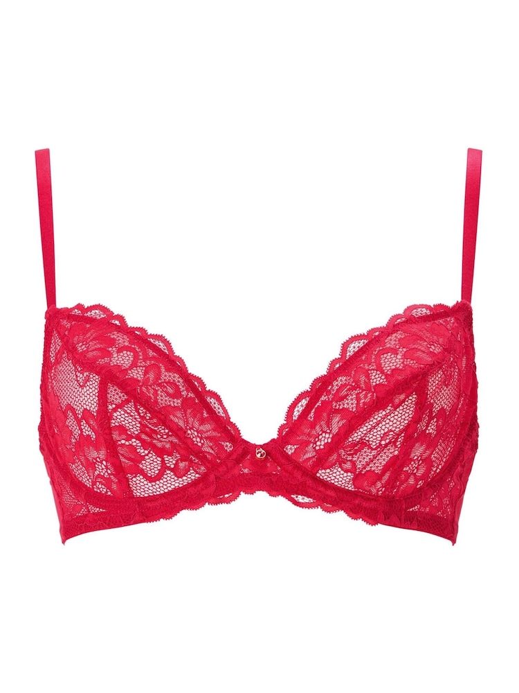 Ann Summers Red Sexy Lace Non Padded Plunge Bra - Image 5 of 5