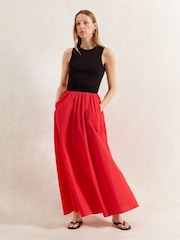 Ro&Zo - BLACK COTTON POPLIN SKIRT - Imagem 1 de 5
