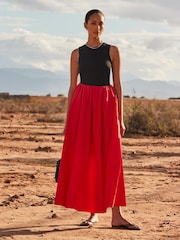 Ro&Zo - BLACK COTTON POPLIN SKIRT - Imagem 4 de 5