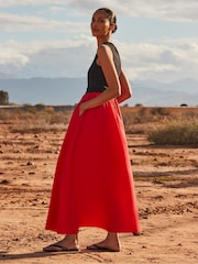 Ro&Zo - BLACK COTTON POPLIN SKIRT - Imagem 5 de 5