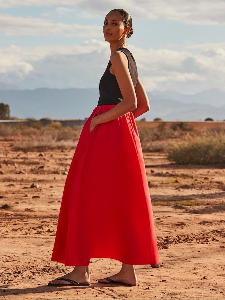 Ro&Zo - BLACK COTTON POPLIN SKIRT - Imagem 5 de 5