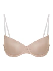 Hunkemöller Transparent Back Padded Underwired Nude Bra - Image 4 of 5