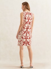 Ro&Zo Red Tile Printed Shift Dress - Image 5 of 5