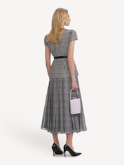 Self-Portrait Black Houndstooth Tailored Midi Dress - Image 2 of 7