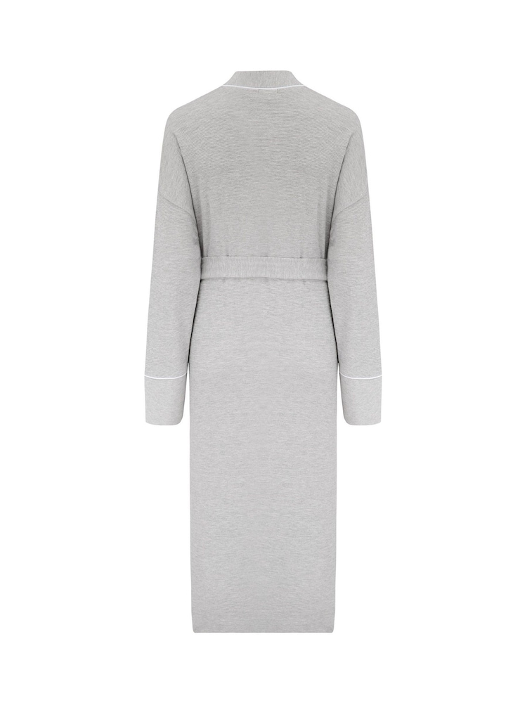Pour Moi Grey Waffle Loungewear Gown - Image 4 of 4