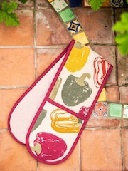 Purer Home X Eden Project Set of 2 Multi Peppers Double Oven Glove Tomatoes Tea Towel - Image 3 of 6