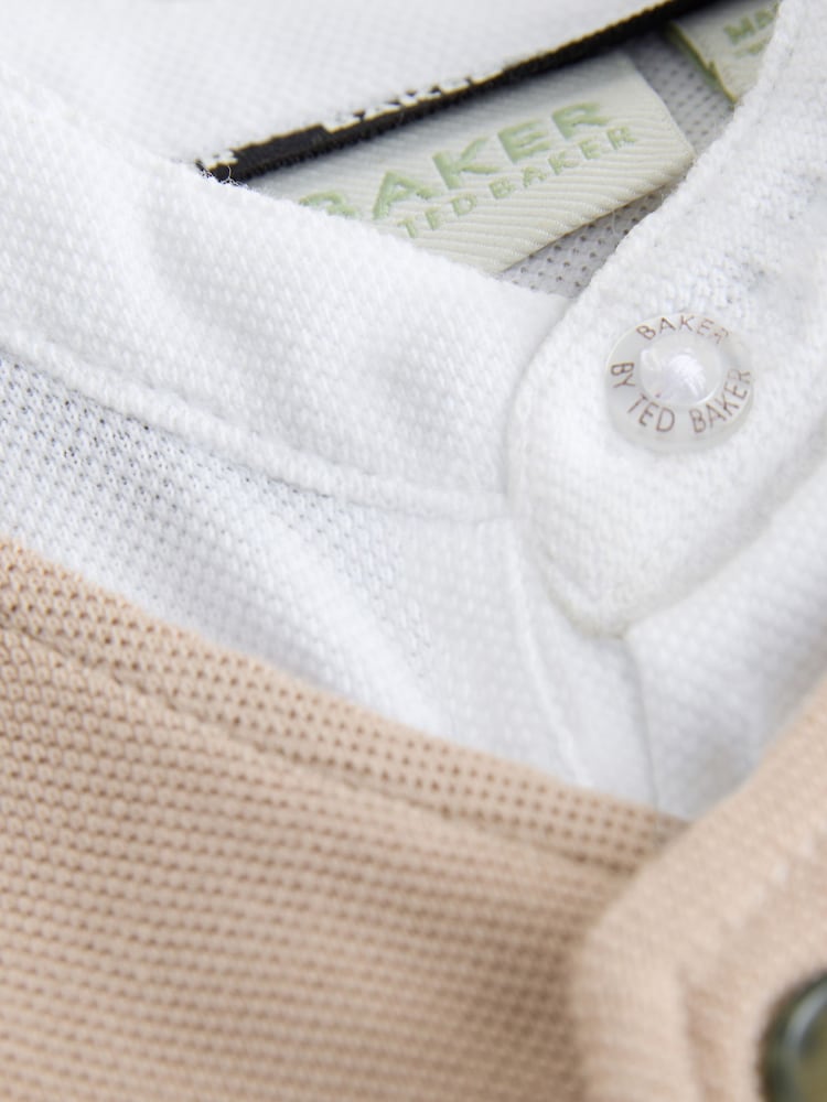 Baker by Ted Baker Stone Grandad Collar Smart Romper - Image 6 of 6