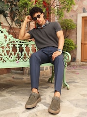 Off The Hook Green Els Suede Leather Casual Lace-Up Boat Shoes - Image 4 of 10
