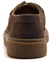 Off The Hook Green Els Suede Leather Casual Lace-Up Boat Shoes - Image 9 of 10