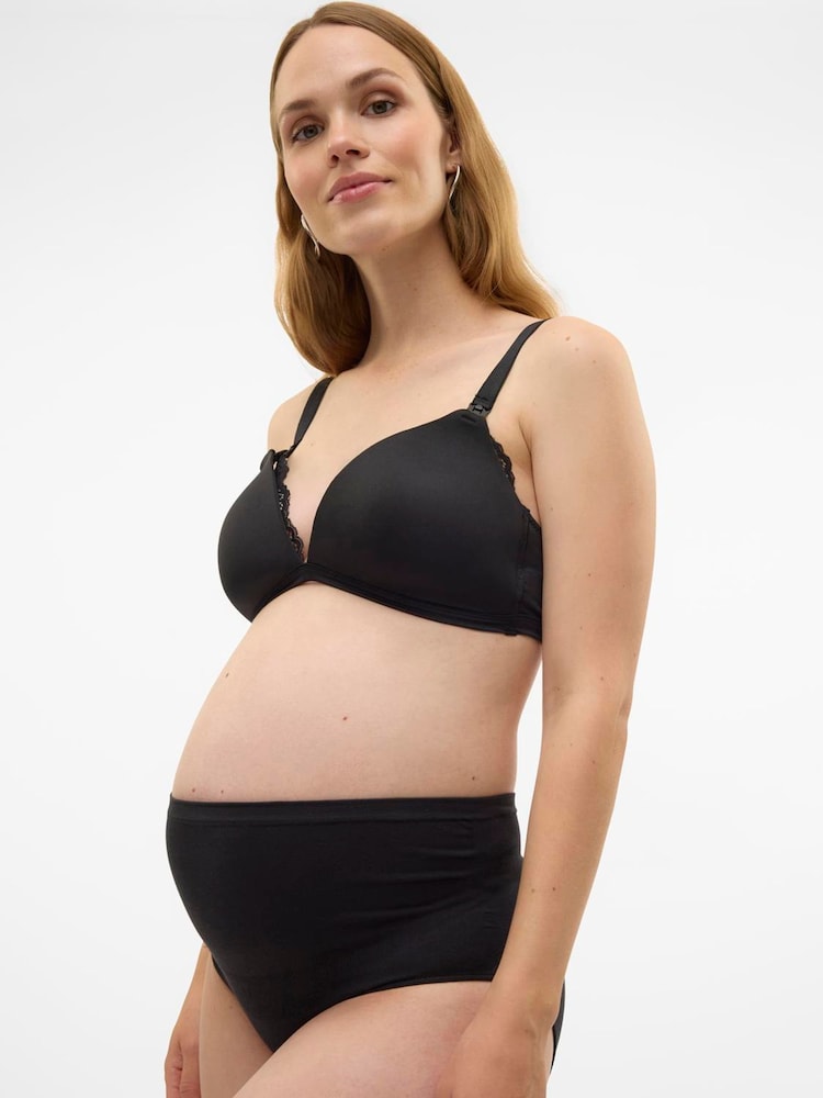 Mamalicious Black Maternity Nursing Bra - Image 1 of 4 Mamalicious Black Maternity Nursing Bra - Image 1 of 4
