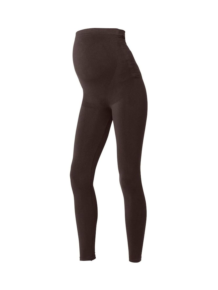 Mamalicious Brown Maternity Seamless Leggings - Image 4 of 4