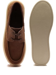 Off The Hook Brown Daly Suede Leather Casual Lace-Up Boat Shoes - Image 7 of 10