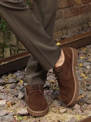 Off The Hook Brown Harvey Suede Leather Casual Lace-Up Boat Shoes - Image 1 of 10