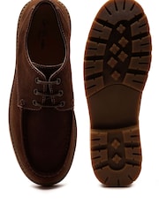 Off The Hook Brown Harvey Suede Leather Casual Lace-Up Boat Shoes - Image 10 of 10