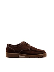 Off The Hook Brown Harvey Suede Leather Casual Lace-Up Boat Shoes - Image 6 of 10