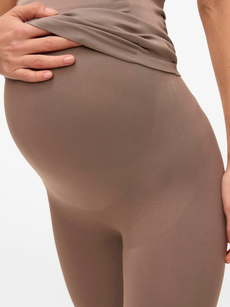 Mamalicious Grey Maternity Seamless Leggings - Image 4 of 4