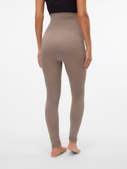 Mamalicious Grey Maternity Seamless Leggings - Image 2 of 4